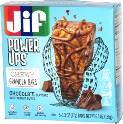 Jif Power Ups Chewy Granola Bars Chocolate Flavored with Peanut Butter