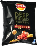 Lay's Deep Ridged Garlic Seafood