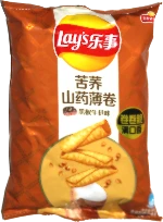 Lay's Highland Barley Thin Yam Rolls Black Pepper Steak