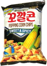 Lotte Popping Corn Chips Sweet & Spicy