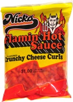 Nicks Flamin' Hot Sauce Crunchy Cheese Curls