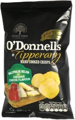 O'Donnells of Tipperary Hand Cooked Crisps Ballymaloe Relish and Cheddar Cheese Flavour