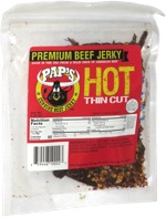 Pap's Genuine Beef Jerky Hot Thin Cut