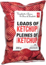 President's Choice Loads of Ketchup Rippled Potato Chips
