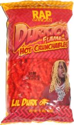 Rap Snacks Durkio's Flames Hot Crunchables