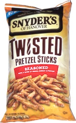 Snyder's of Hanover Twisted Pretzel Sticks Seasoned with a Dash of Onion, Garlic and Pepper