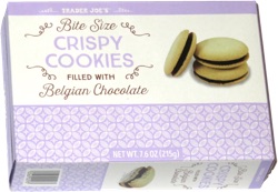 Trader Joe's Bite Size Crispy Cookies Filled with Belgian Chocolate