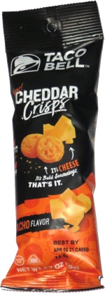 Taco Bell Cheddar Crisps Nacho Flavor