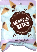 Waffle Bites Filled with Belgian Dark Chocolate