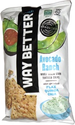 Way Better Snacks Avocado Ranch Whole Grain Corn Tortilla Chips