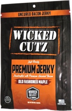 Wicked Cutz Jerky Handcrafted with Premium Uncured Bacon Old Fashioned Maple