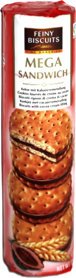 Feiny Biscuits Mega Sandwich Biscuits with Cocoa Cream Filling