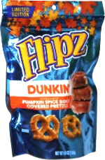 Flipz Dunkin' Pumpkin Spice Donuts Covered Pretzels