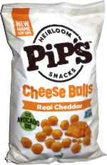 Pips Cheese Balls Real Cheddar