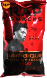 Rap Snacks Lil Baby Bar-B-Quing with My Honey Heat Potato Chips