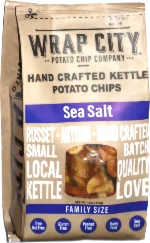Wrap City Hand Crafted Kettle Potato Chips Sea Salt
